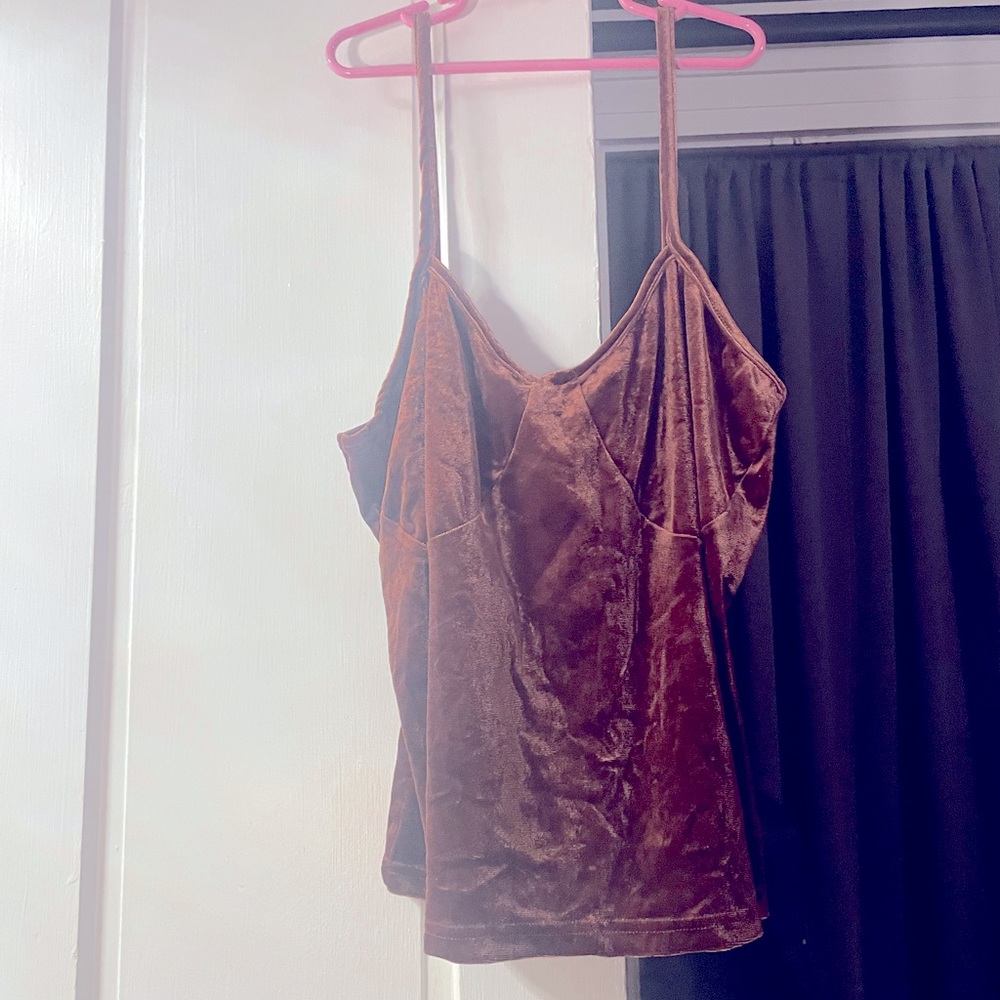 Velvet Crop Top Cami